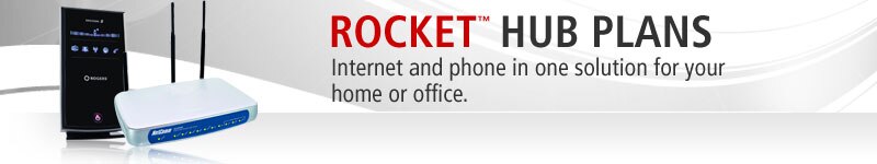 Rocket Hub Plans. Internet and Phone in one solution for your home or office from $35 per month.