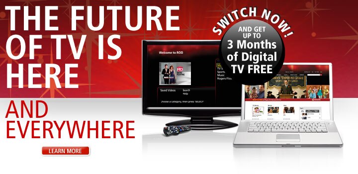 Only Rogers offers over 4 times more HD programming than satellite. Free Rogers HD box when you trade in your satellite receiver.
$249 value.