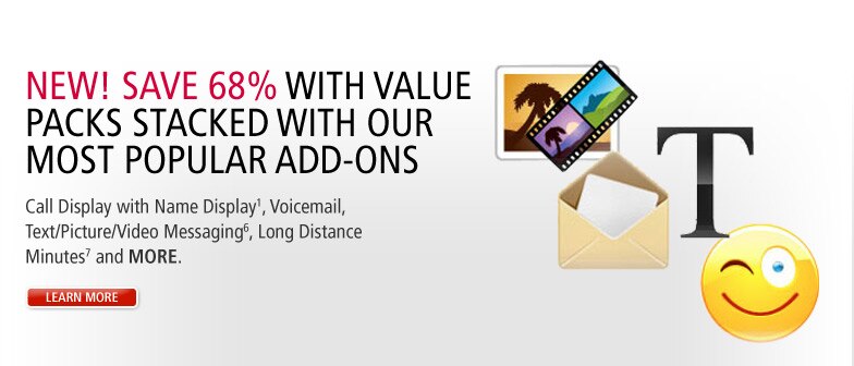 UNLIMITED TEXT, EMAIL, IM, & PICTURE/VIDEO MESSAGES - Now in the $25 Value Pack