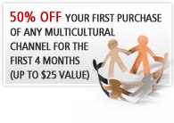 50% off Multicultural