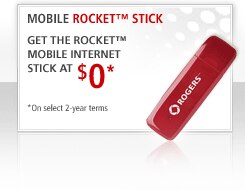 Mobile Rocket(TM) Stick - Get the Rocket(TM) Mobile Internet Stick at $0* - *On select new 2-yr terms - From Rogers