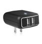 Universal Travel Charger With Dual USB Ports. Capable of Charging 2 Devices at Once.