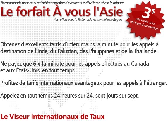 Forfait Asie pour vous