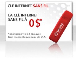 Clé(MC) Internet Sans Fil - La Clé(MC) Internet sans fil à 0 $ - De Rogers