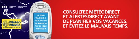 Obtenez vos informations météo pour aller avec les alertes météorologiques!