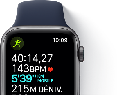 Faites le suivi de vos entraînements avec Apple Watch SE.