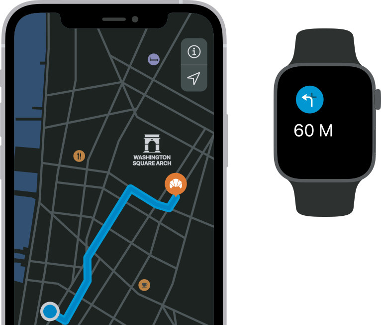Never get lost again – combine your iPhone and Apple Watch for easy navigation.