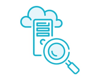 Smartphone and magnifying glass Icon for Unified Endpoint Management