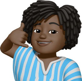 Illustration of a smiling mom holding her hand up to her ear as if it's a telephone