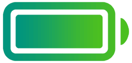 Icône de batterie complètement chargée