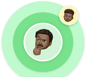 Illustration d’un papa qui se frotte le menton en réfléchissant, avec une petite bulle montrant son fils qui fait un clin d’œil