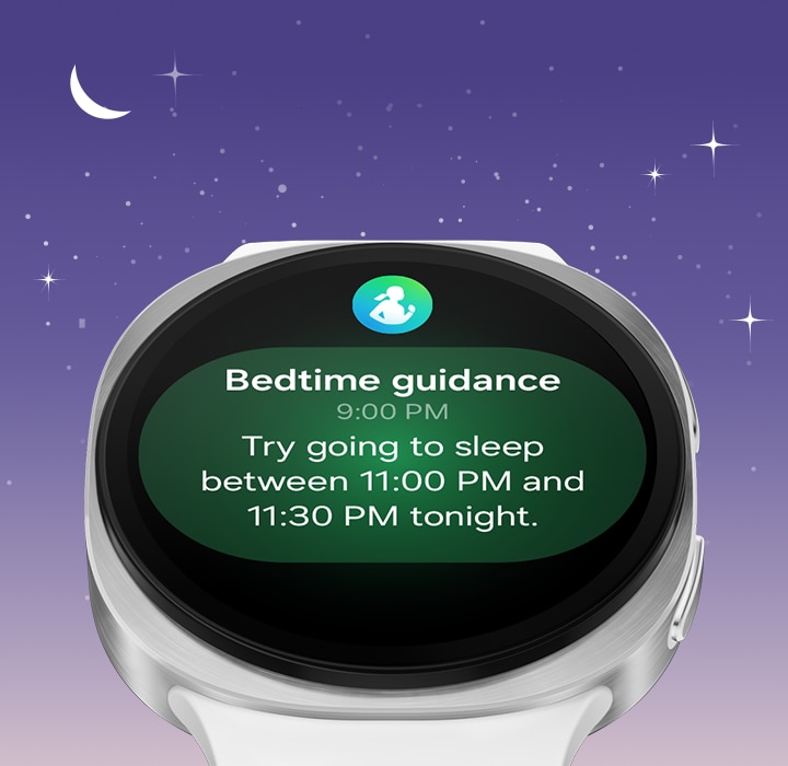 The watch face of Galaxy Watch8 shows the Energy Score screen with the Energy Score of 92 and the word 'Excellent'. In the back, a Samsung Galaxy smartphone shows Energy Score factors including sleep time average, sleep time consistency, sleep regularity, sleep timing, previous day activity and activity consistency.